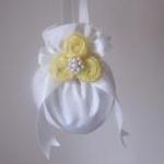 Flower Girl Bag - Ivory & Yellow -..