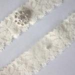 Bridal Garter Set- Simply Chic Ivory Garter - The..